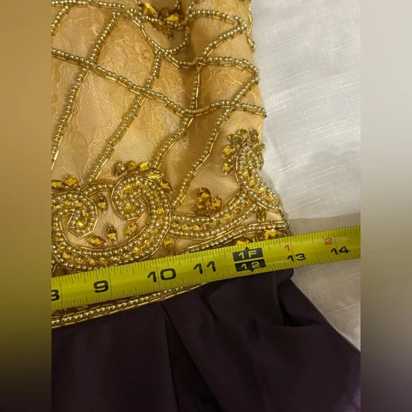 (T4) LUCCI LU sequin embroidered prom or special occasion dress, size 6 - Picture 11 of 15